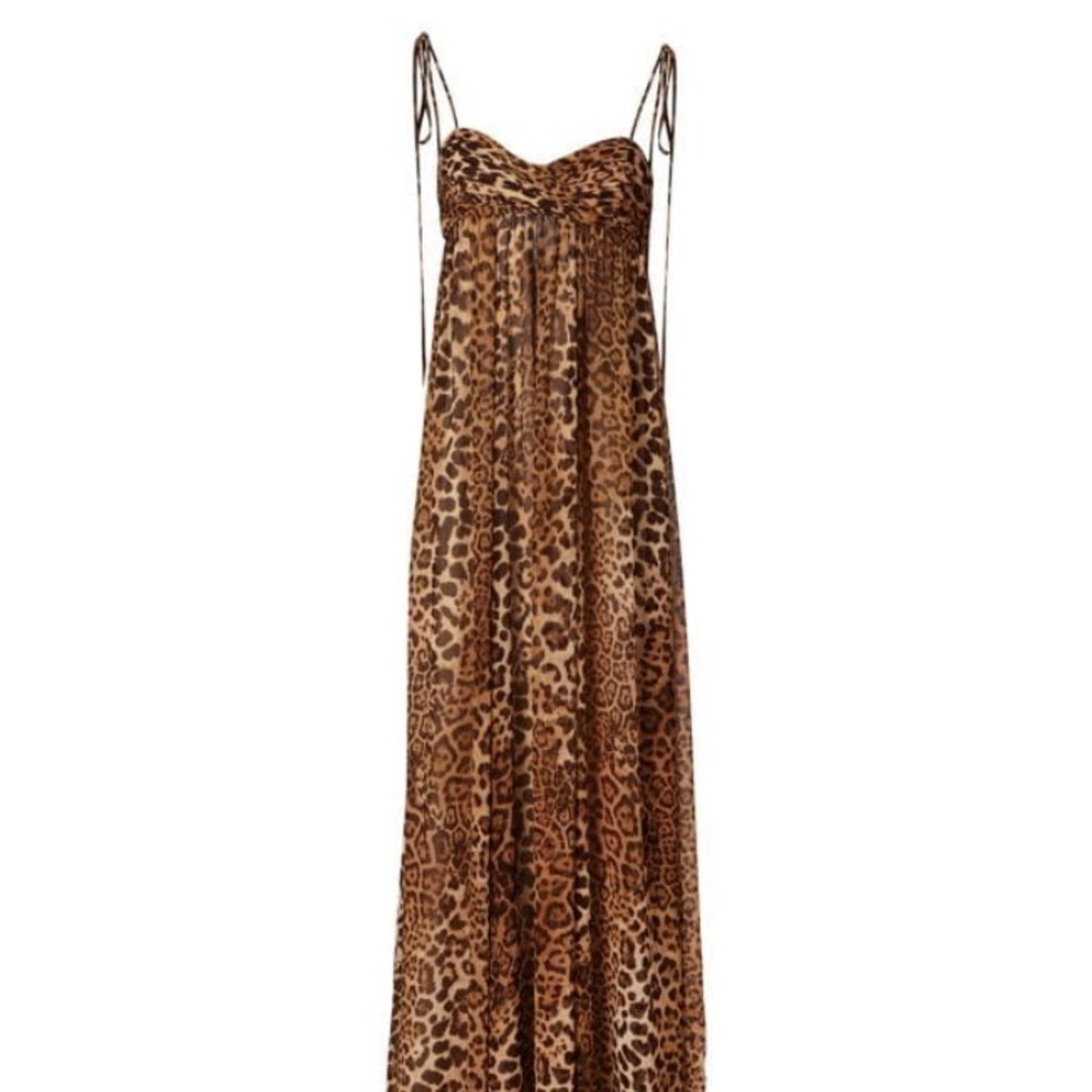 Authentic Carolina Herrera Leopard Empire Waist Gown - Free Authentication Avail